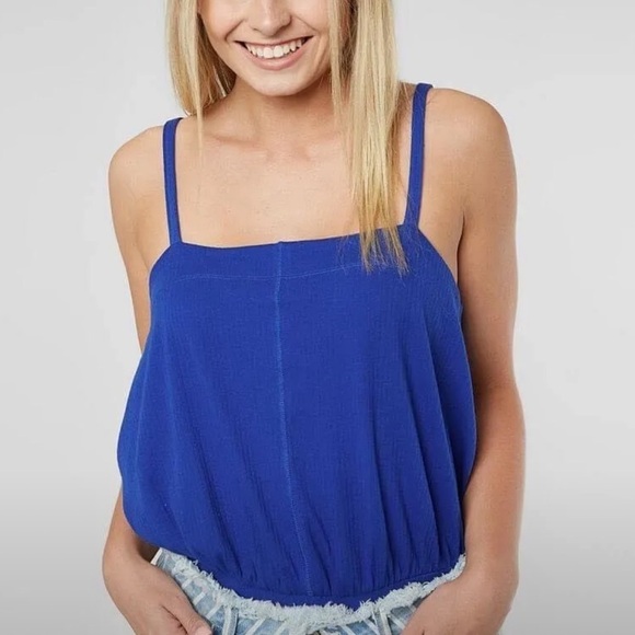 Free People Tops - Free People blue cami bodysuit. NWT. Small